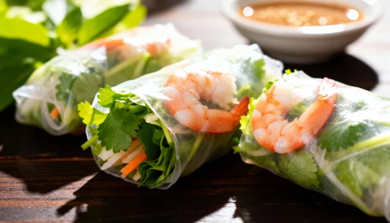 🥬 Rouleaux de printemps aux crevettes fraîches