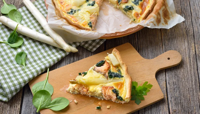 🥧 Quiche printanière aux asperges et saumon