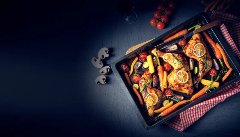 🍗 Poulet rôti au citron et légumes nouveaux