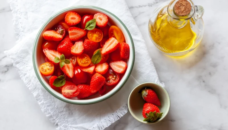🍓 Salade fraîche de fraises et tomates cerises