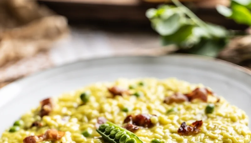 🍚 Risotto au safran et petits pois