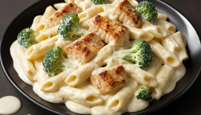 🍝🥦 Pâtes crémeuses au poulet et brocoli maison