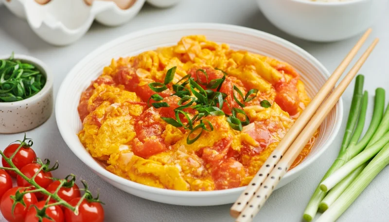 🍅🍳 Œufs brouillés à la tomate façon asiatique
