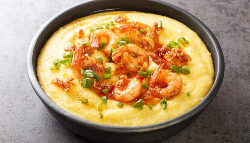 🍤 Polenta crémeuse aux crevettes