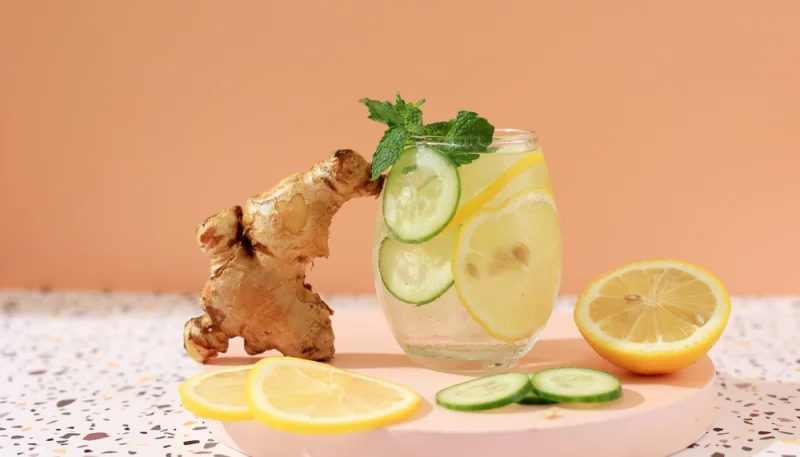 🍋 Eau detox citron concombre et gingembre