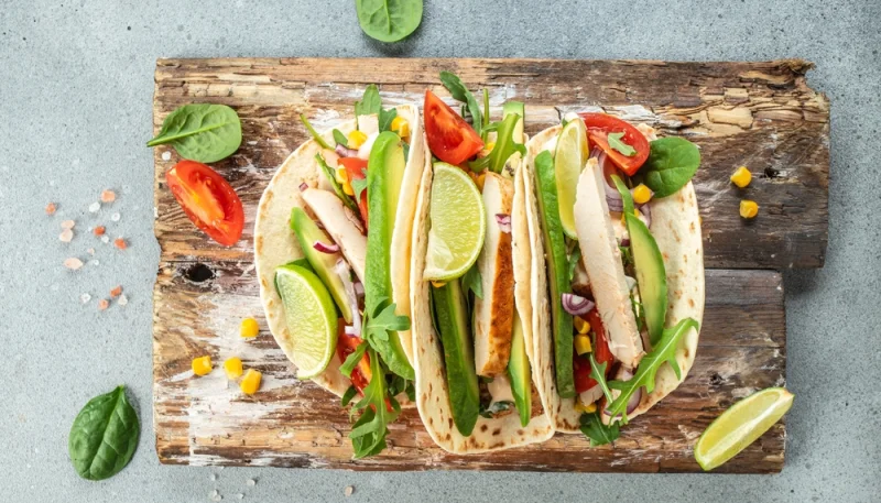 🌮 Tacos au poulet et légumes croquants