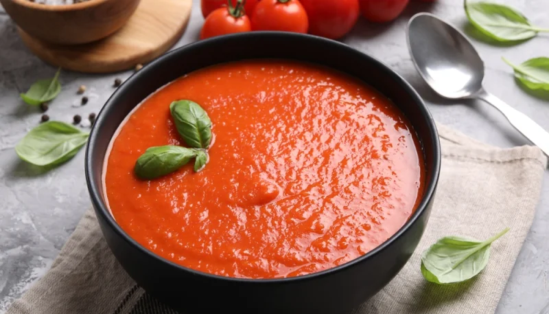 🍅 Soupe de tomates au basilic maison