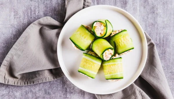 🥒 Roulés de concombre au fromage frais