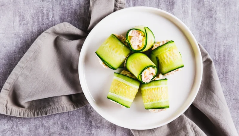 🥒 Roulés de concombre au fromage frais