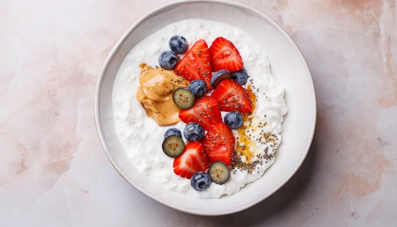 🥣 Bol de fromage blanc aux fruits et beurre de cacahuète