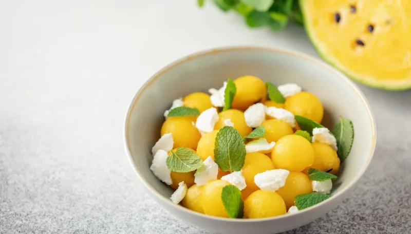 🍈 Salade de melon, feta et menthe