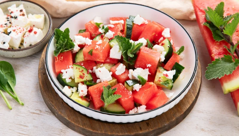 🍉 Salade pastèque, concombre et feta
