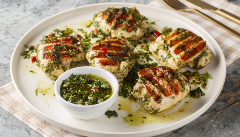 🍗 Poulet grillé aux herbes et sauce verte