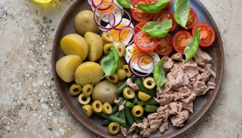 🥗 Salade complète au thon, œufs et légumes frais