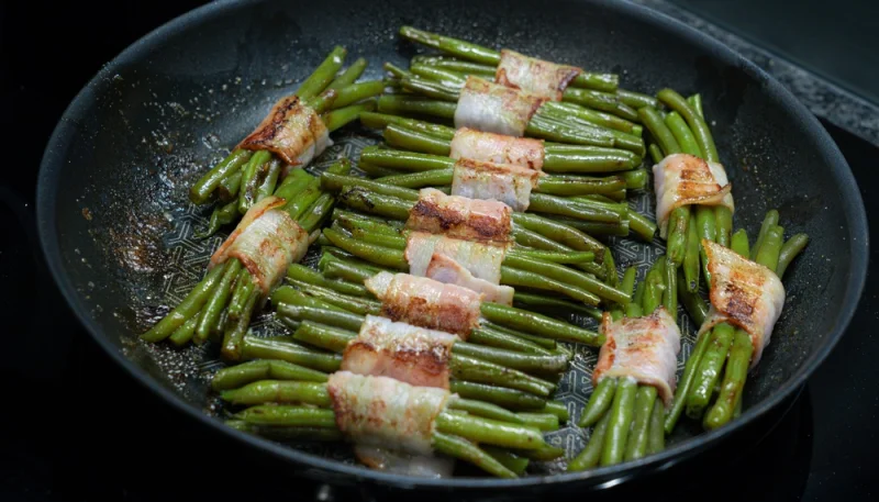 🥓🌿 Fèves vertes rôties au bacon