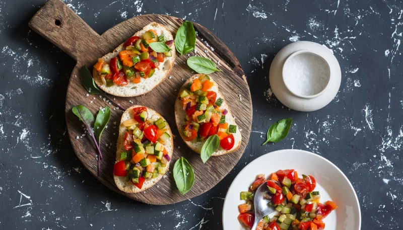 🍅 Bruschetta aux légumes croquants