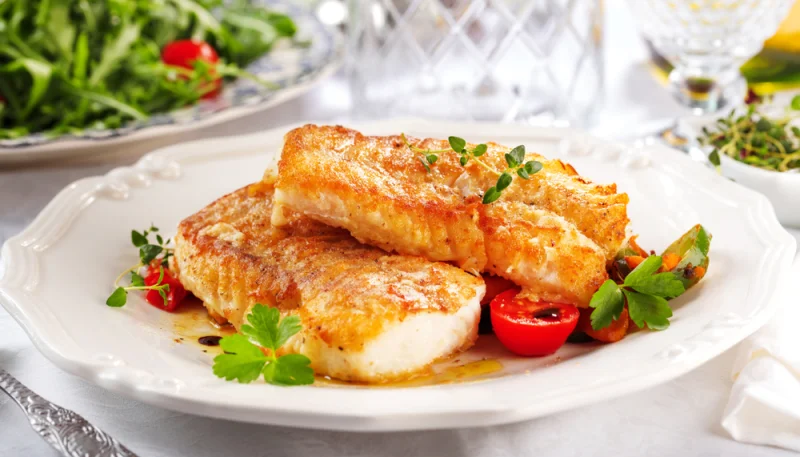 🐟 Filet de poisson doré à la poêle, légumes croquants