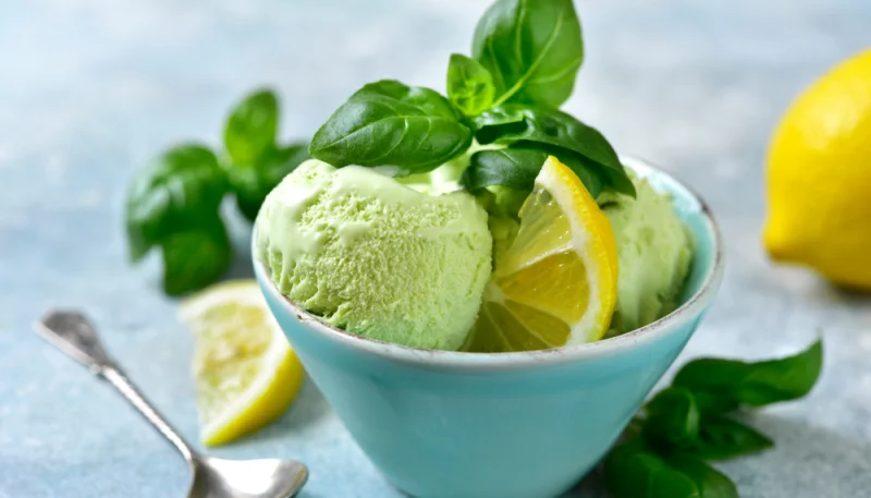 🍋 Sorbet citron et basilic maison