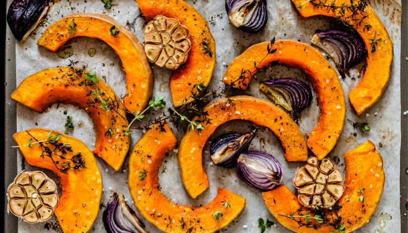🎃 Courge rôtie au thym et ail