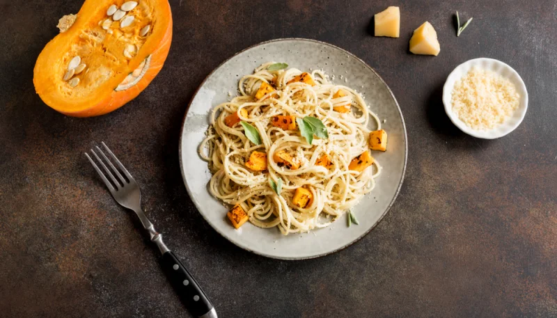 🍝 Spaghetti au potimarron rôtis