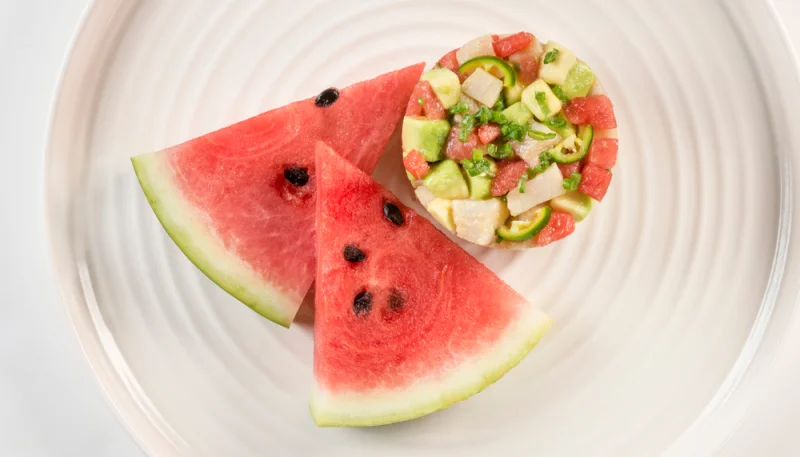 🍉 Tartare de poisson à la pastèque et avocat