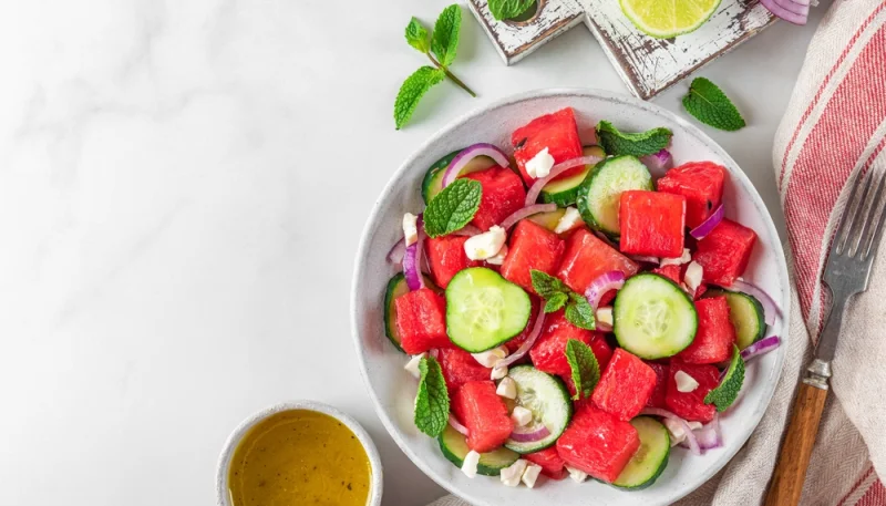 🍉🥒 Salade pastèque concombre et menthe