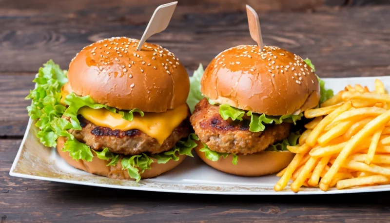 🍔🍟 Burgers maison classiques (steak et cheddar)