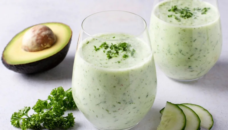 🥒 Velouté froid concombre avocat onctueux