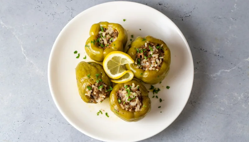Poivrons farcis faciles au riz et viande