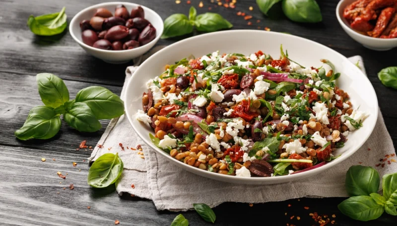 🥗 Salade de lentilles méditerranéenne gourmande