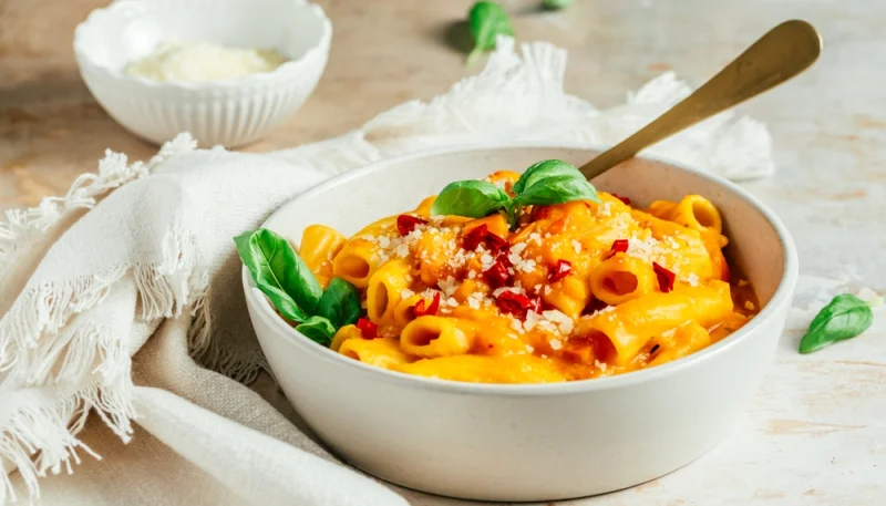 🍝 Pâtes crémeuses au fromage et basilic