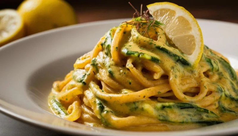 🍋🍝 Pâtes crémeuses citron & courgette