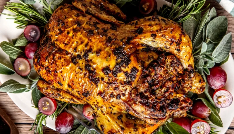 🍗 Poulet rôti aux raisins et thym