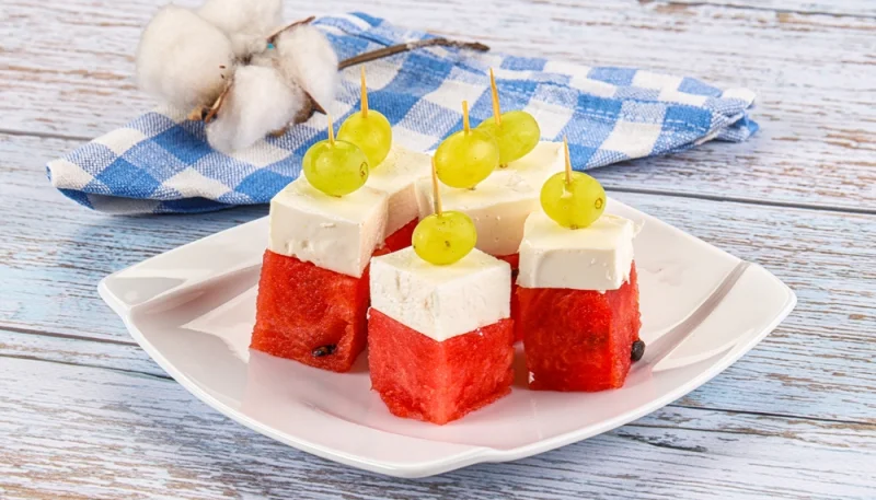 🍉🧀 Bouchées pastèque et fromage frais
