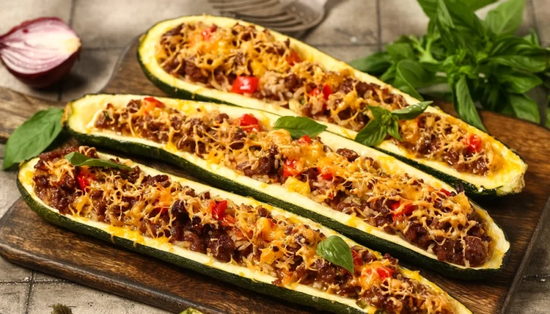 🥒 Courgettes farcies gratinées au four
