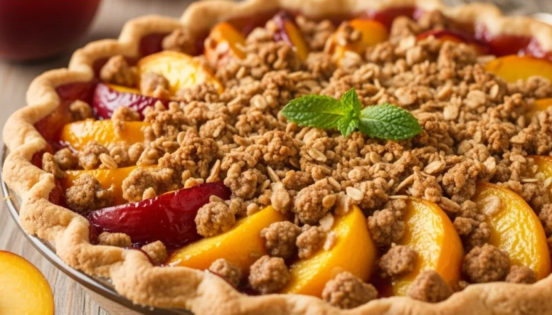 🍑 Tarte crumble aux pêches