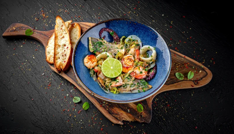 🦐 Poêlée de fruits de mer à l’ail, citron et herbes