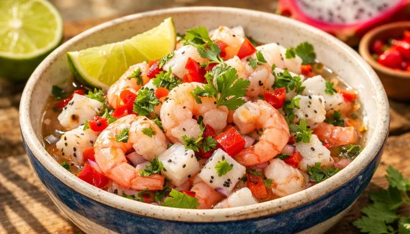 🍤 Ceviche de crevettes maison ultra frais