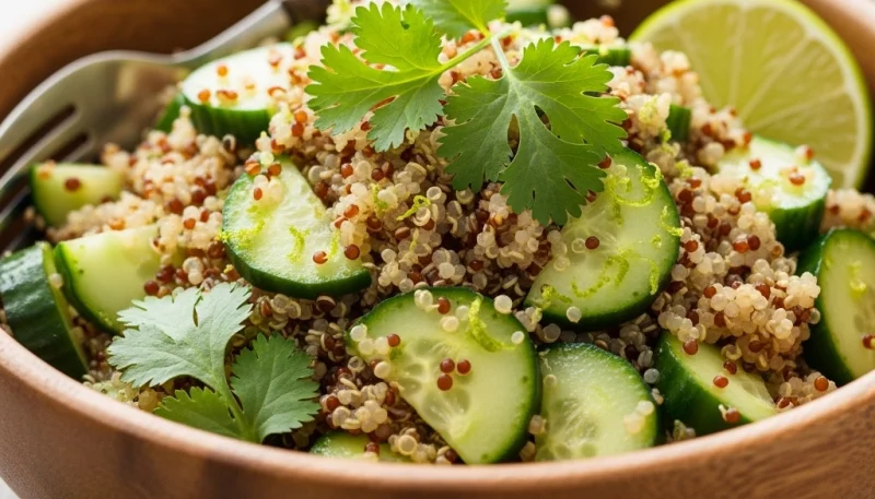 🥗 Salade de quinoa au concombre et citron vert