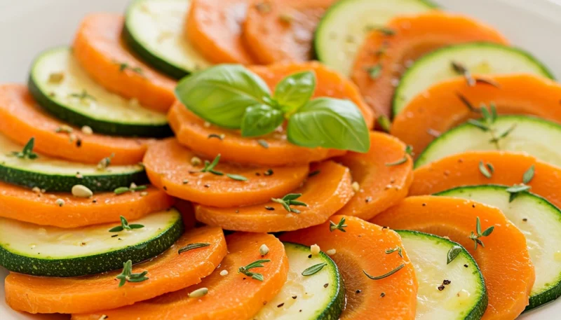 🥕🥒 Carpaccio de carottes et courgettes ultra léger