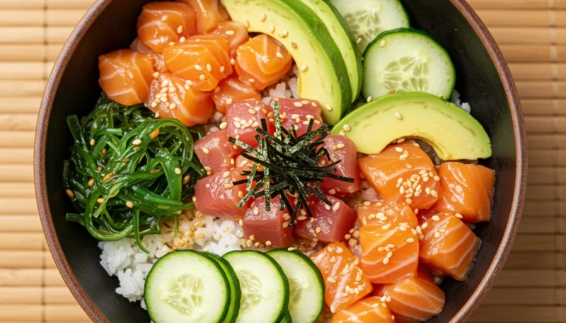 🍣 Poke bowl saumon et avocat ultra frais