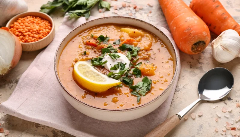 🥕 Soupe de lentilles corail aux carottes et citron