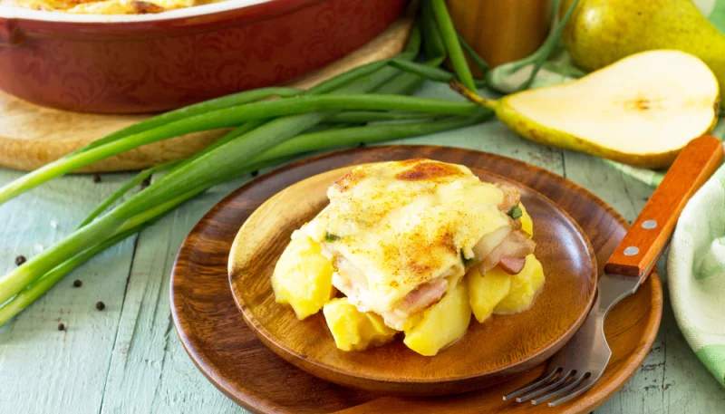 🥔 Gratin de pommes de terre au jambon et poireaux