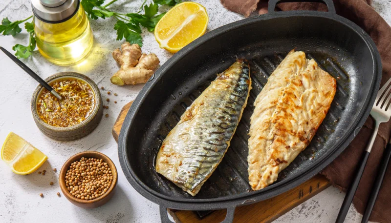 🐟 Filets de maquereau grillés au citron et gingembre