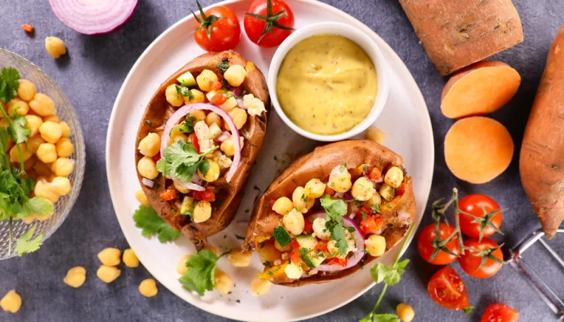 🍠 Patates douces farcies aux pois chiches