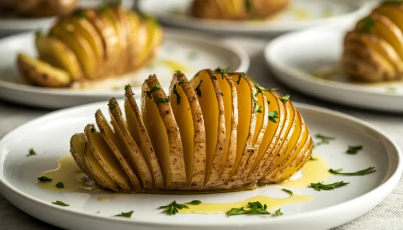 🥔 Pommes de terre Hasselback au beurre et aux herbes