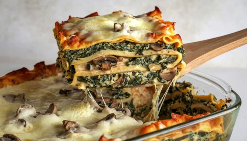 🍄 Lasagnes crémeuses aux épinards et champignons