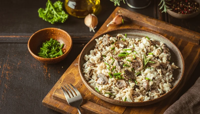 🍄 Risotto crémeux aux champignons maison