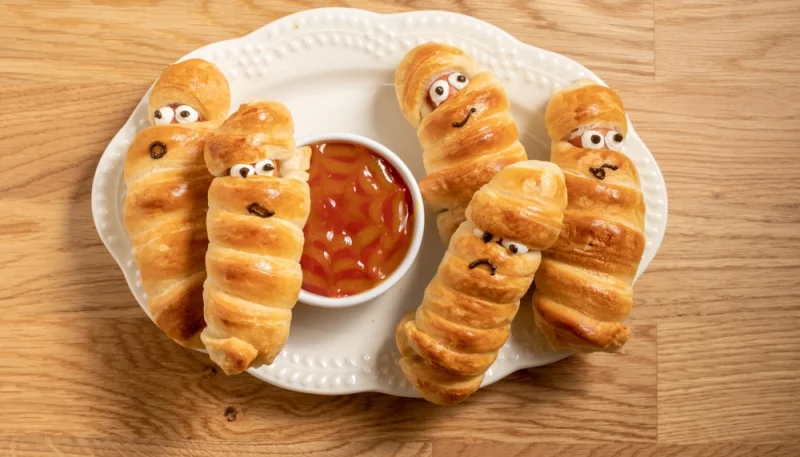 👻 Momies feuilletées aux saucisses pour Halloween