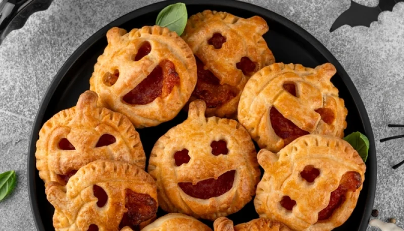 🎃 Mini-feuilletés citrouilles d’Halloween à la tomate et au fromage